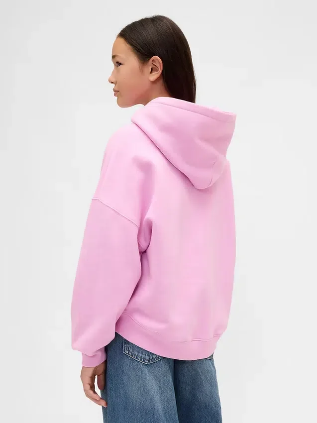 Çocuk Vintagesoft Büyük Boy Kalp Logolu Kapüşonlu Sweatshirt