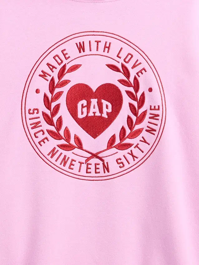 Çocuk Vintagesoft Büyük Boy Kalp Logolu Kapüşonlu Sweatshirt