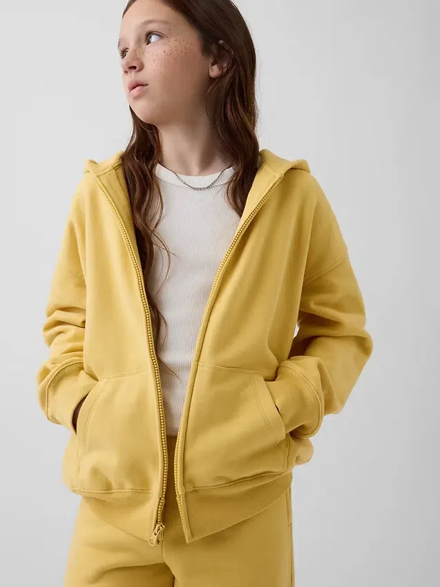 Çocuk Vintagesoft Fermuarlı Kapüşonlu Sweatshirt
