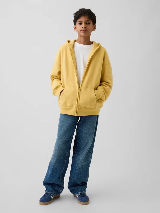 Çocuk Vintagesoft Fermuarlı Kapüşonlu Sweatshirt