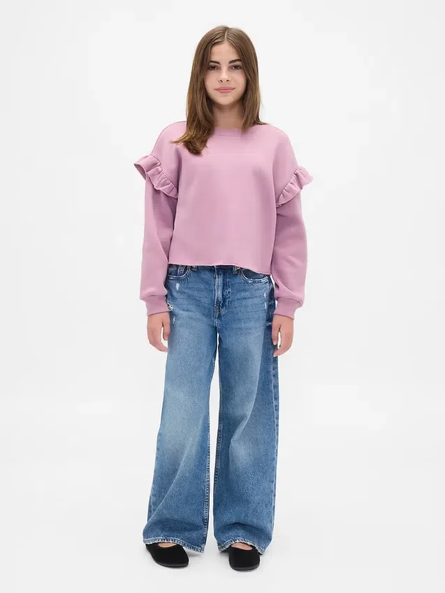 Çocuk Vintagesoft Fırfırlı Sweatshirt
