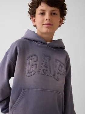 Çocuk Vintagesoft Gevşek Kesim Logolu Kapüşonlu Sweatshirt