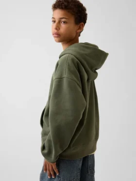 Çocuk Vintagesoft Gevşek Kesim Logolu Kapüşonlu Sweatshirt