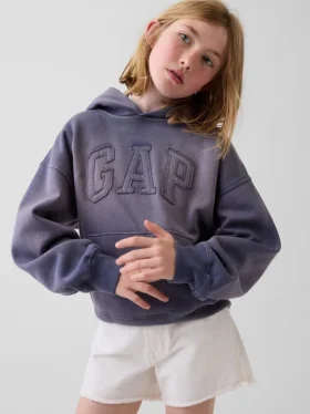 Çocuk Vintagesoft Gevşek Kesim Logolu Kapüşonlu Sweatshirt