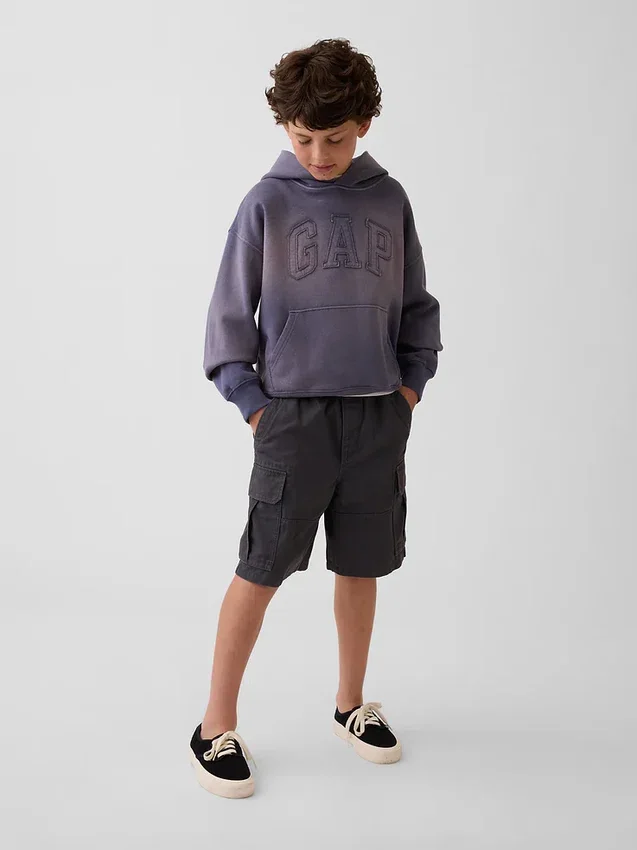 Çocuk Vintagesoft Gevşek Kesim Logolu Kapüşonlu Sweatshirt