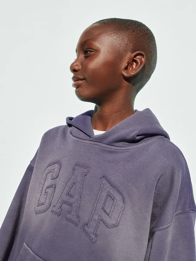 Çocuk Vintagesoft Gevşek Kesim Logolu Kapüşonlu Sweatshirt