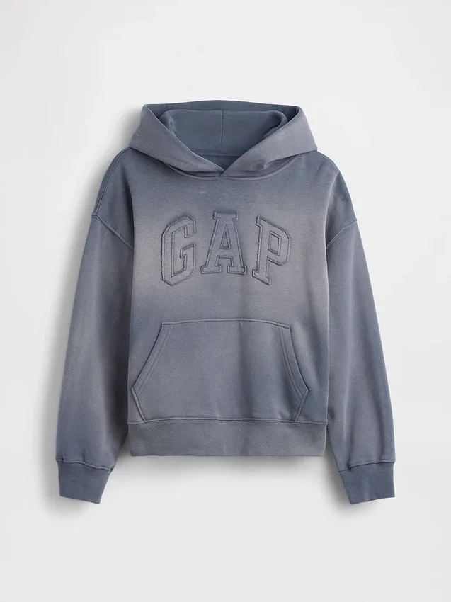 Çocuk Vintagesoft Gevşek Kesim Logolu Kapüşonlu Sweatshirt