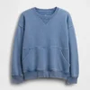 Çocuk Vintagesoft Gevşek Kesim Yuvarlak Yaka Cepli Sweatshirt