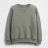 Çocuk Vintagesoft Gevşek Kesim Yuvarlak Yaka Cepli Sweatshirt