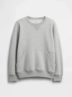 Çocuk Vintagesoft Gevşek Kesim Yuvarlak Yaka Cepli Sweatshirt