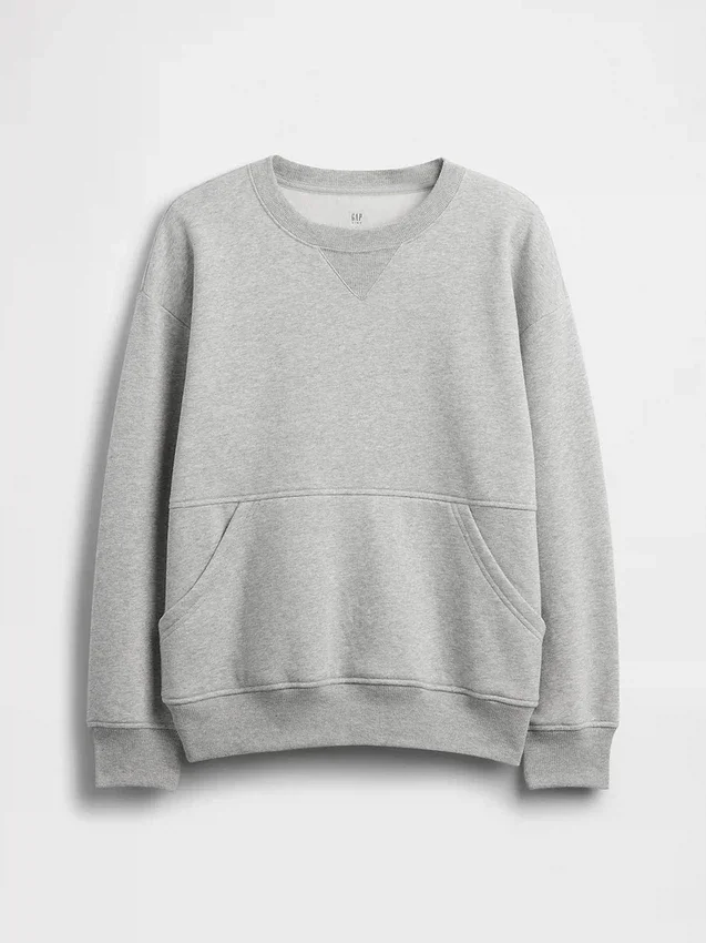 Çocuk Vintagesoft Gevşek Kesim Yuvarlak Yaka Cepli Sweatshirt