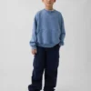 Çocuk Vintagesoft Gevşek Kesim Yuvarlak Yaka Cepli Sweatshirt