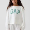 Çocuk Vintagesoft Havlu Kumaş Geniş Yakalı Logolu Sweatshirt