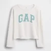 Çocuk Vintagesoft Havlu Kumaş Geniş Yakalı Logolu Sweatshirt