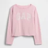 Çocuk Vintagesoft Havlu Kumaş Geniş Yakalı Logolu Sweatshirt