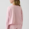 Çocuk Vintagesoft Havlu Kumaş Geniş Yakalı Logolu Sweatshirt