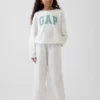 Çocuk Vintagesoft Havlu Kumaş Geniş Yakalı Logolu Sweatshirt