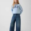 Çocuk Vintagesoft Havlu Kumaş Geniş Yakalı Logolu Sweatshirt
