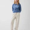 Çocuk Vintagesoft Havlu Kumaş Geniş Yakalı Logolu Sweatshirt