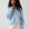 Çocuk Vintagesoft Havlu Kumaş Oversized Grafikli Sweatshirt