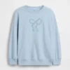 Çocuk Vintagesoft Havlu Kumaş Oversized Grafikli Sweatshirt