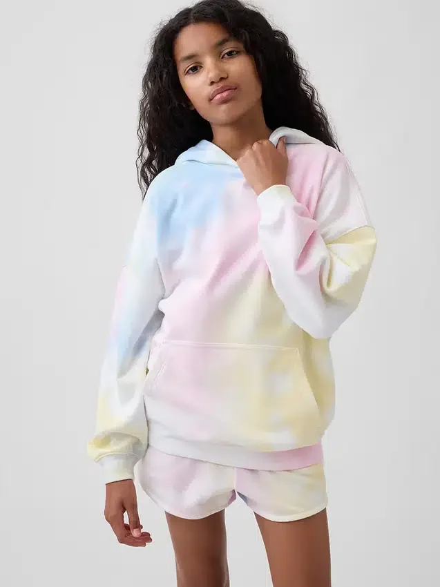 Çocuk Vintagesoft Havlu Kumaş Oversized Kapüşonlu Sweatshirt