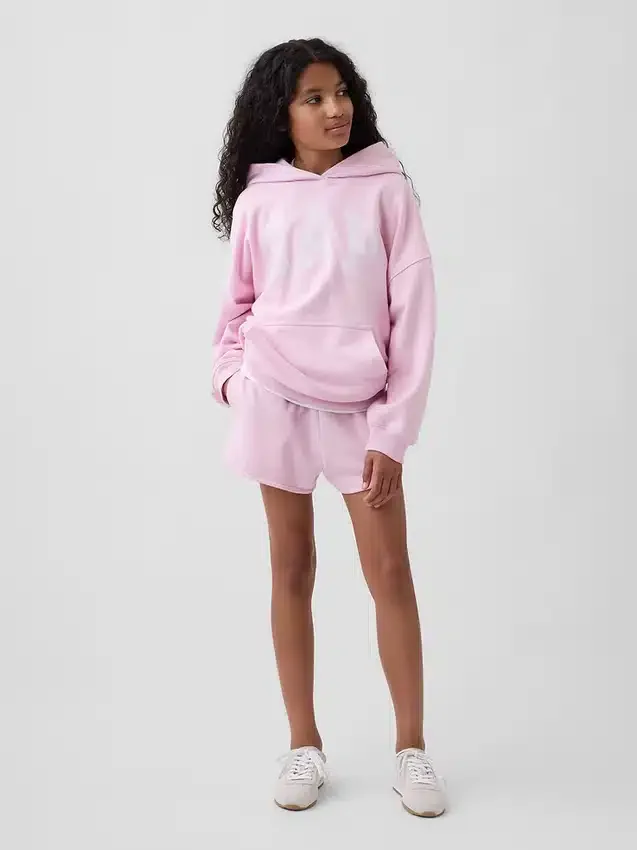 Çocuk Vintagesoft Havlu Kumaş Oversized Kapüşonlu Sweatshirt