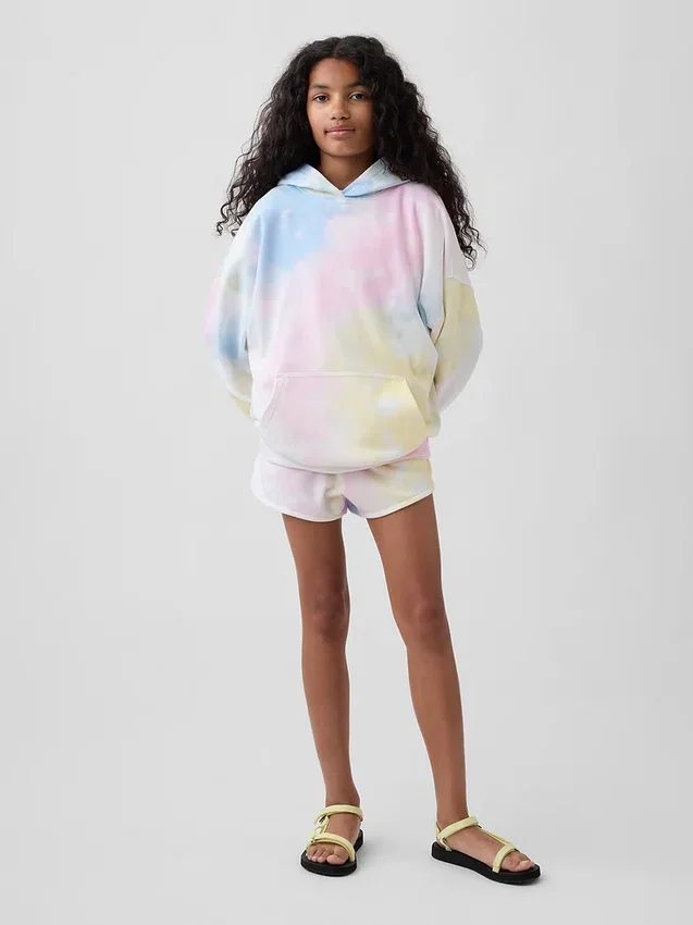 Çocuk Vintagesoft Havlu Kumaş Oversized Kapüşonlu Sweatshirt