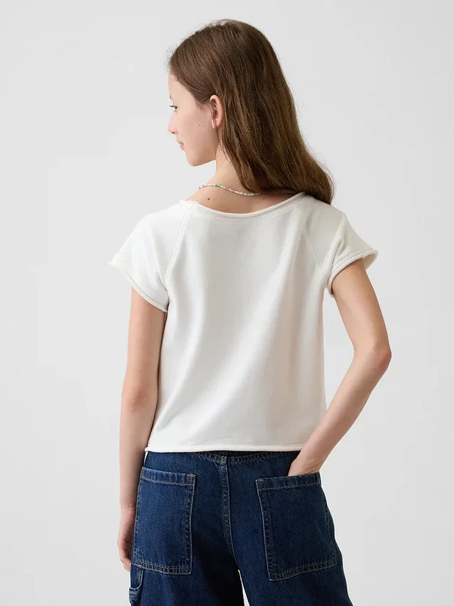 Çocuk Vintagesoft Havlu Kumaş Raglan Desenli Sweatshirt
