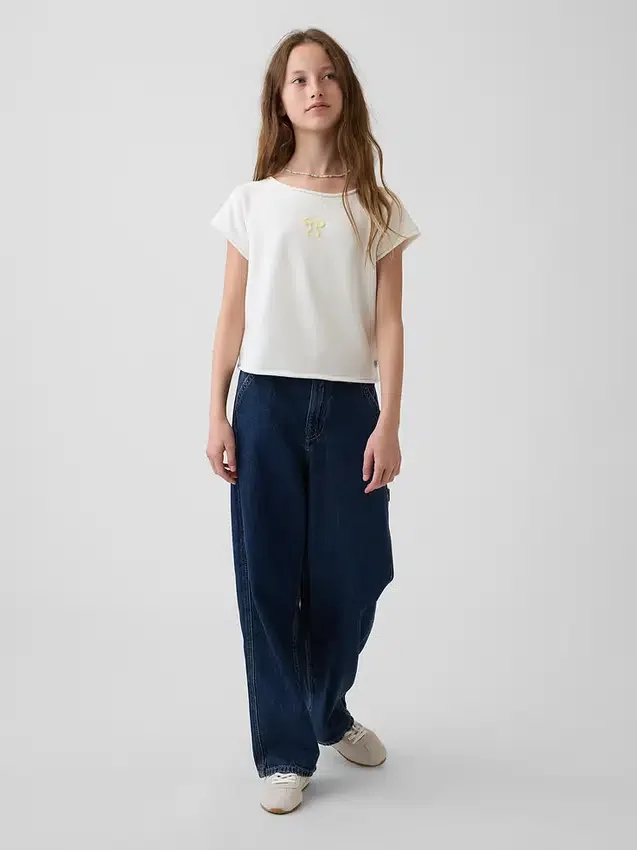 Çocuk Vintagesoft Havlu Kumaş Raglan Desenli Sweatshirt