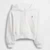 Çocuk Vintagesoft Havlu Kumaşlı Kama Kesim Fermuarlı Kapüşonlu Sweatshirt