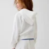 Çocuk Vintagesoft Havlu Kumaşlı Kama Kesim Fermuarlı Kapüşonlu Sweatshirt