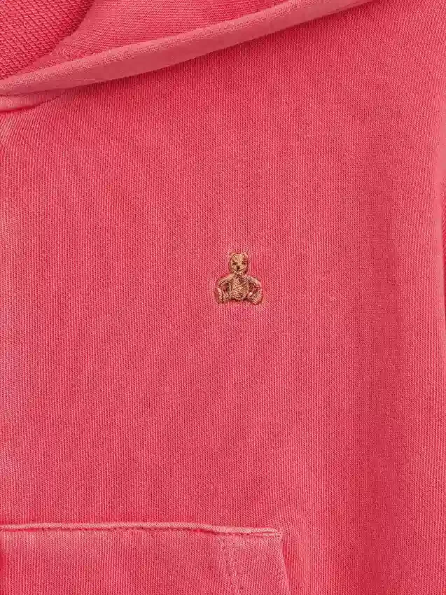 Çocuk Vintagesoft Havlu Kumaşlı Kama Kesim Fermuarlı Kapüşonlu Sweatshirt