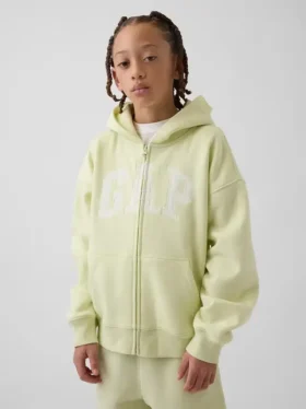 Çocuk Vintagesoft Logolu Fermuarlı Kapüşonlu Sweatshirt