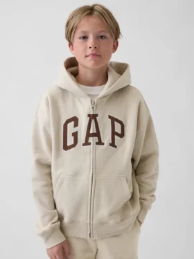 Çocuk Vintagesoft Logolu Fermuarlı Kapüşonlu Sweatshirt