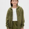 Çocuk Vintagesoft Logolu Fermuarlı Kapüşonlu Sweatshirt