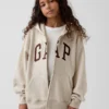 Çocuk Vintagesoft Logolu Fermuarlı Kapüşonlu Sweatshirt