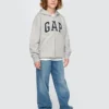 Çocuk Vintagesoft Logolu Fermuarlı Kapüşonlu Sweatshirt