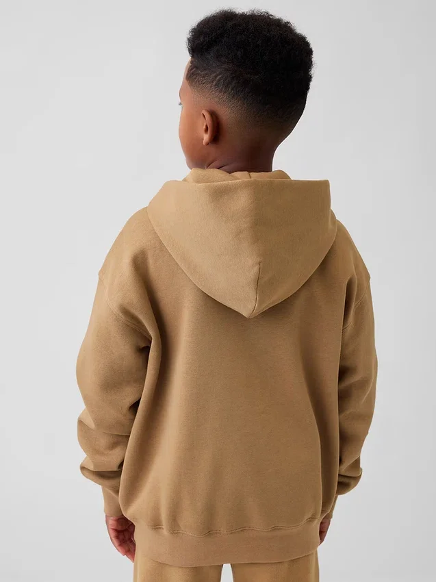 Çocuk Vintagesoft Logolu Fermuarlı Kapüşonlu Sweatshirt