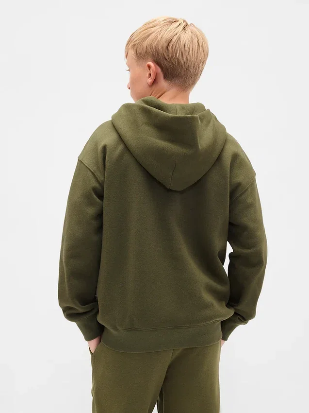 Çocuk Vintagesoft Logolu Fermuarlı Kapüşonlu Sweatshirt