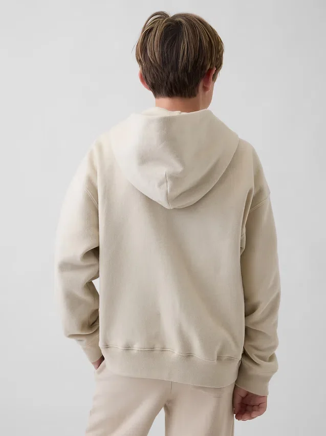 Çocuk Vintagesoft Logolu Fermuarlı Kapüşonlu Sweatshirt
