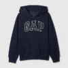 Çocuk Vintagesoft Logolu Fermuarlı Kapüşonlu Sweatshirt