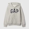 Çocuk Vintagesoft Logolu Fermuarlı Kapüşonlu Sweatshirt