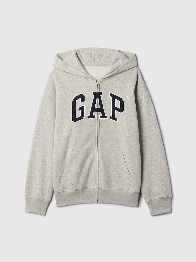 Çocuk Vintagesoft Logolu Fermuarlı Kapüşonlu Sweatshirt