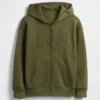 Çocuk Vintagesoft Logolu Fermuarlı Kapüşonlu Sweatshirt