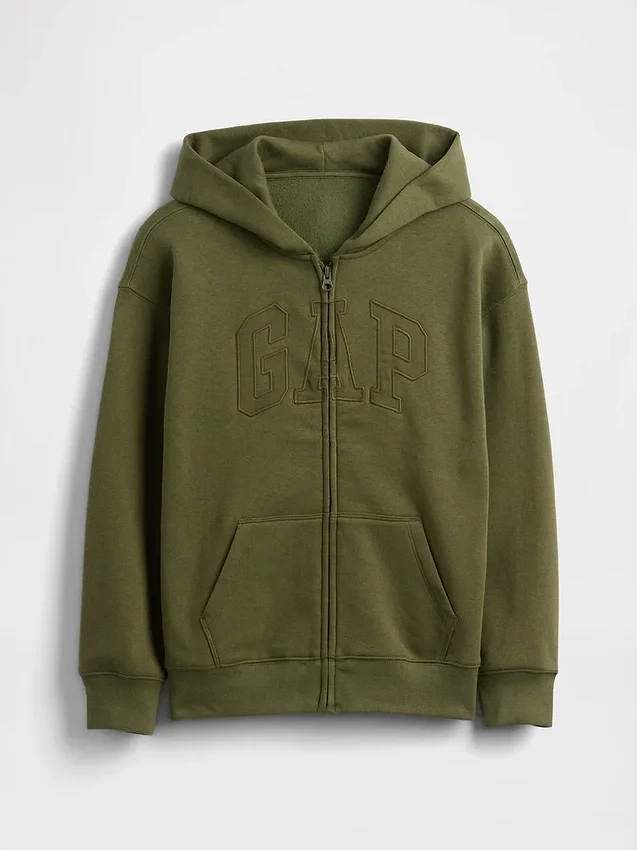 Çocuk Vintagesoft Logolu Fermuarlı Kapüşonlu Sweatshirt