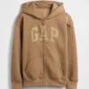 Çocuk Vintagesoft Logolu Fermuarlı Kapüşonlu Sweatshirt