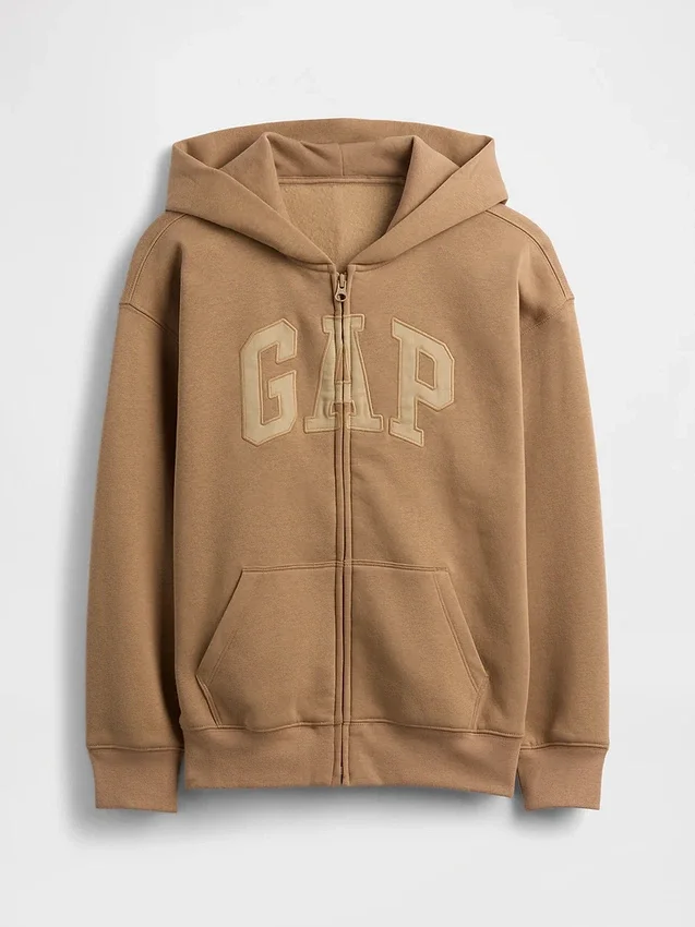 Çocuk Vintagesoft Logolu Fermuarlı Kapüşonlu Sweatshirt