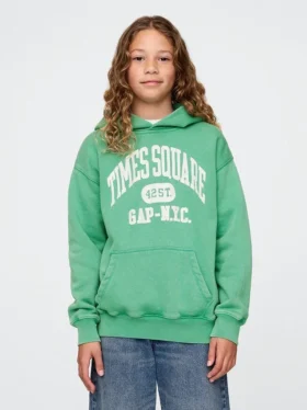 Çocuk Vintagesoft NYC Times Square Kapüşonlu Sweatshirt