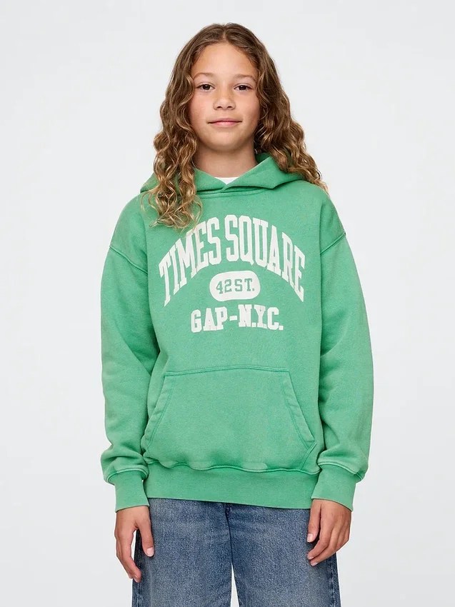 Çocuk Vintagesoft NYC Times Square Kapüşonlu Sweatshirt
